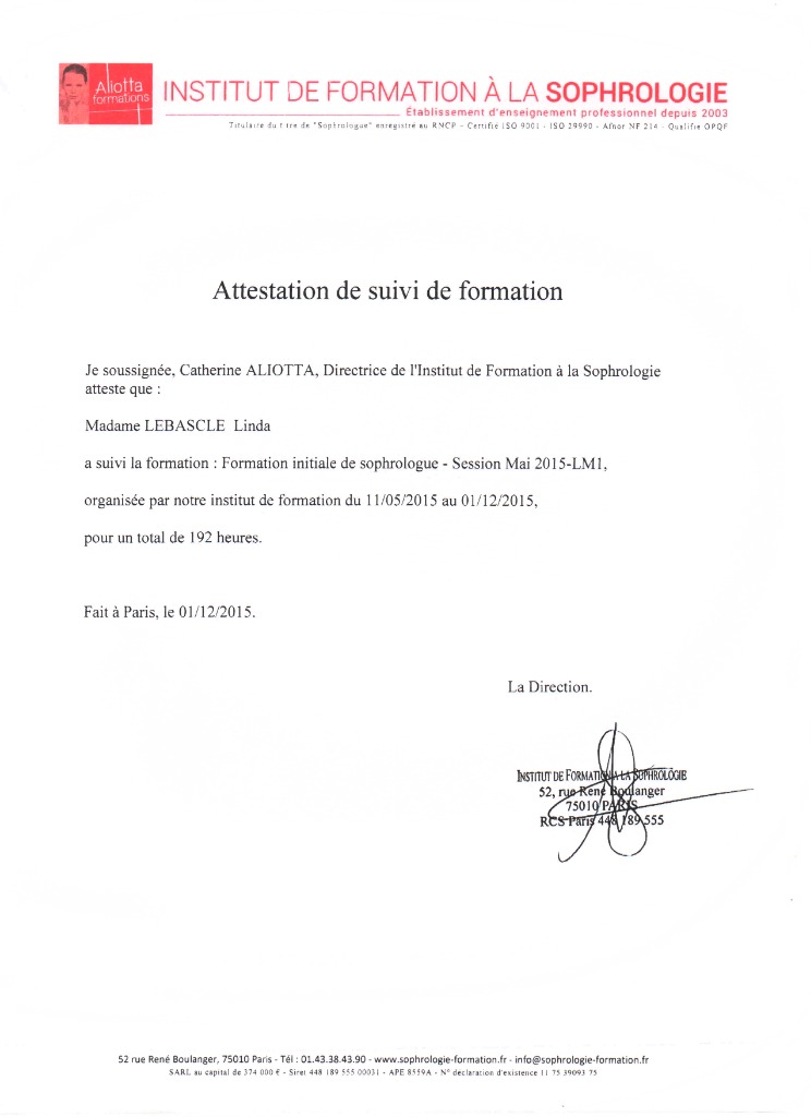 photo diplome Linda Lebascle