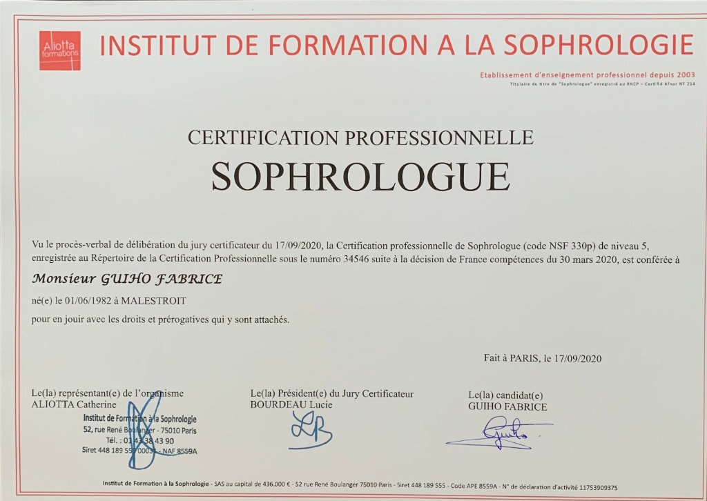 photo diplome Fabrice Guiho