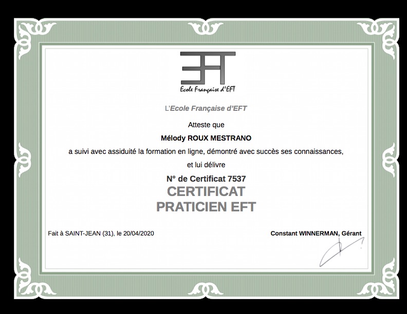 photo diplome Mélody MESTRANO 