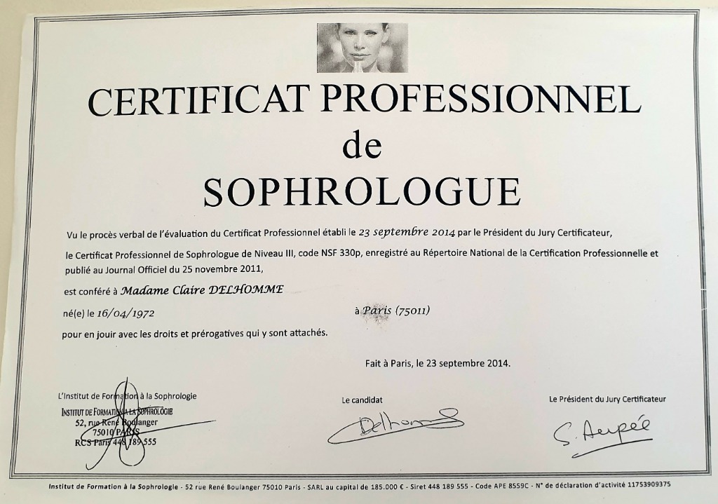 photo diplome CLAIRE DEGARNE