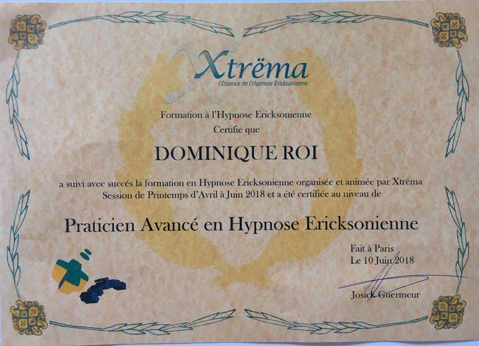 photo diplome Dominique Roi