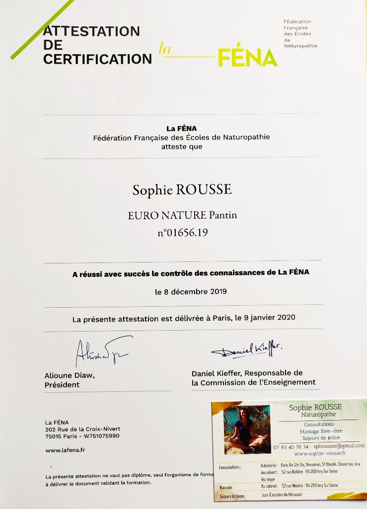 photo diplome Sophie ROUSSE