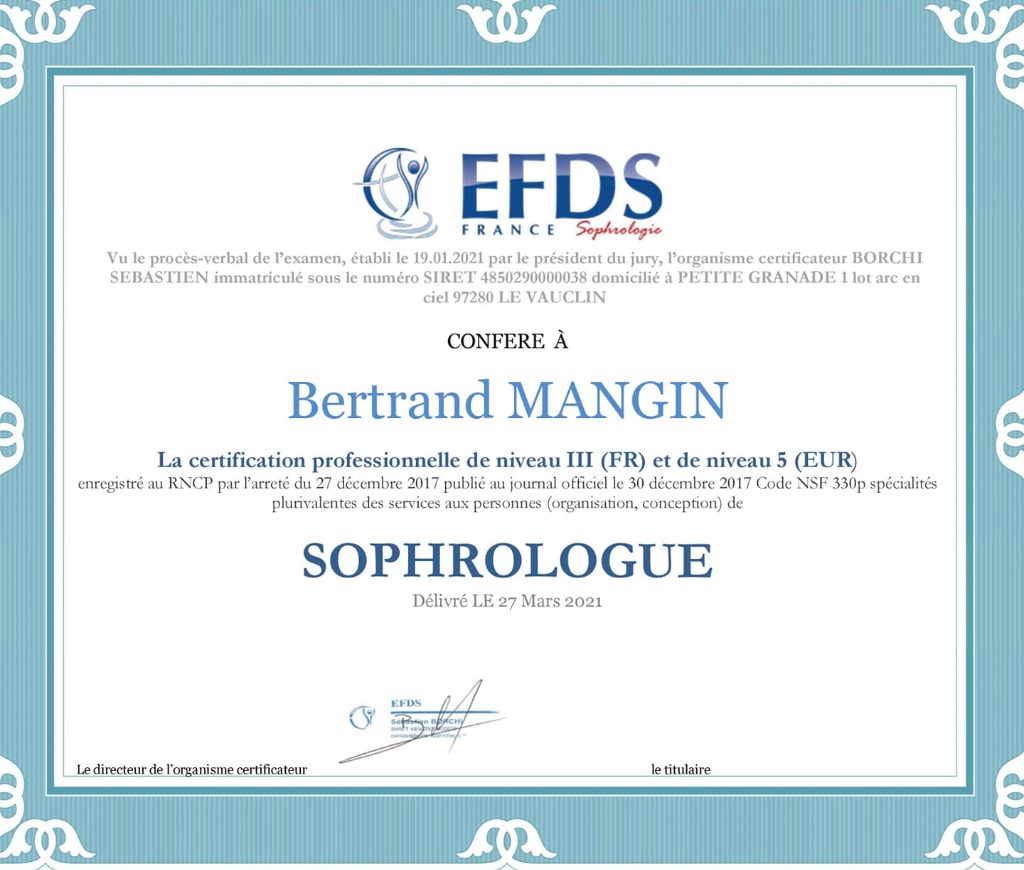 photo diplome Bertrand Mangin