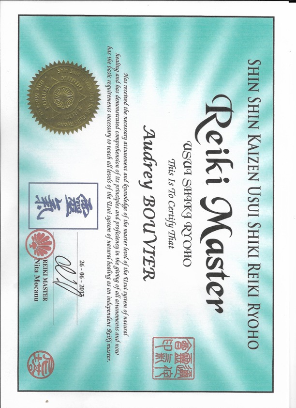 photo diplome Terra Reiki 