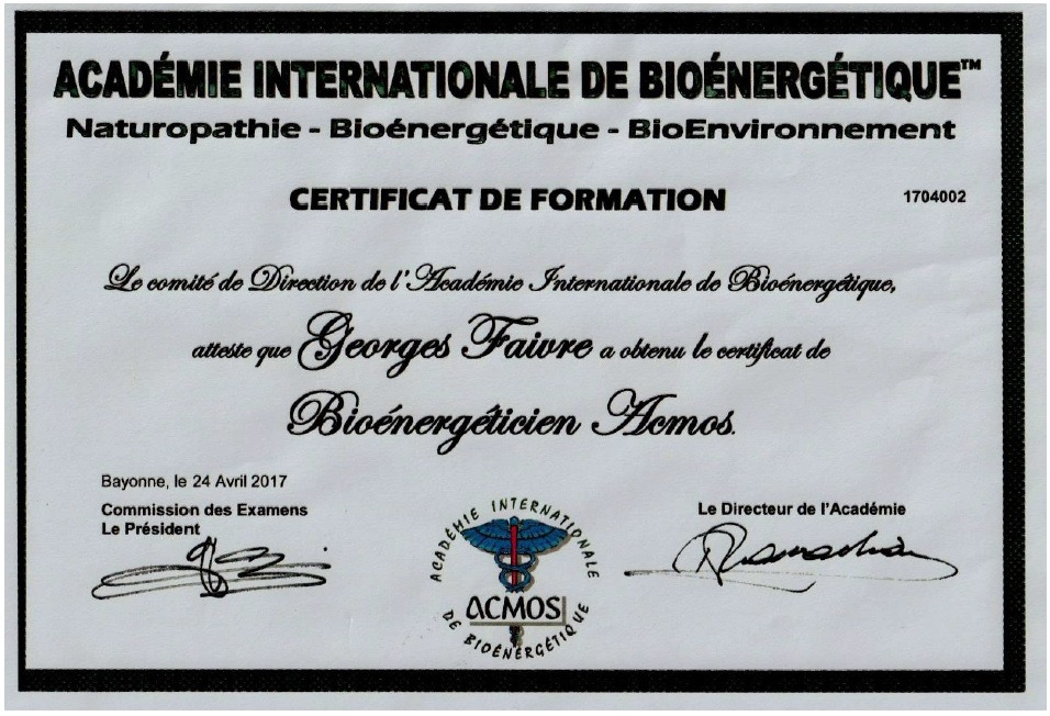 photo diplome Georges FAIVRE