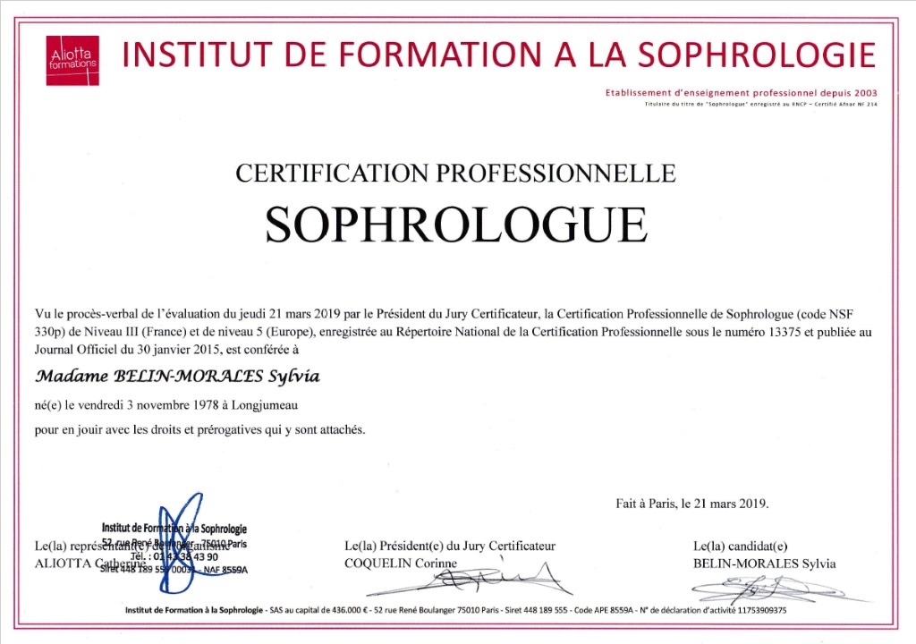 photo diplome Sylvia Belin-Morales