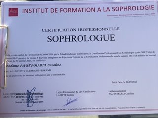 photo diplome Caroline PAUTY MARIA