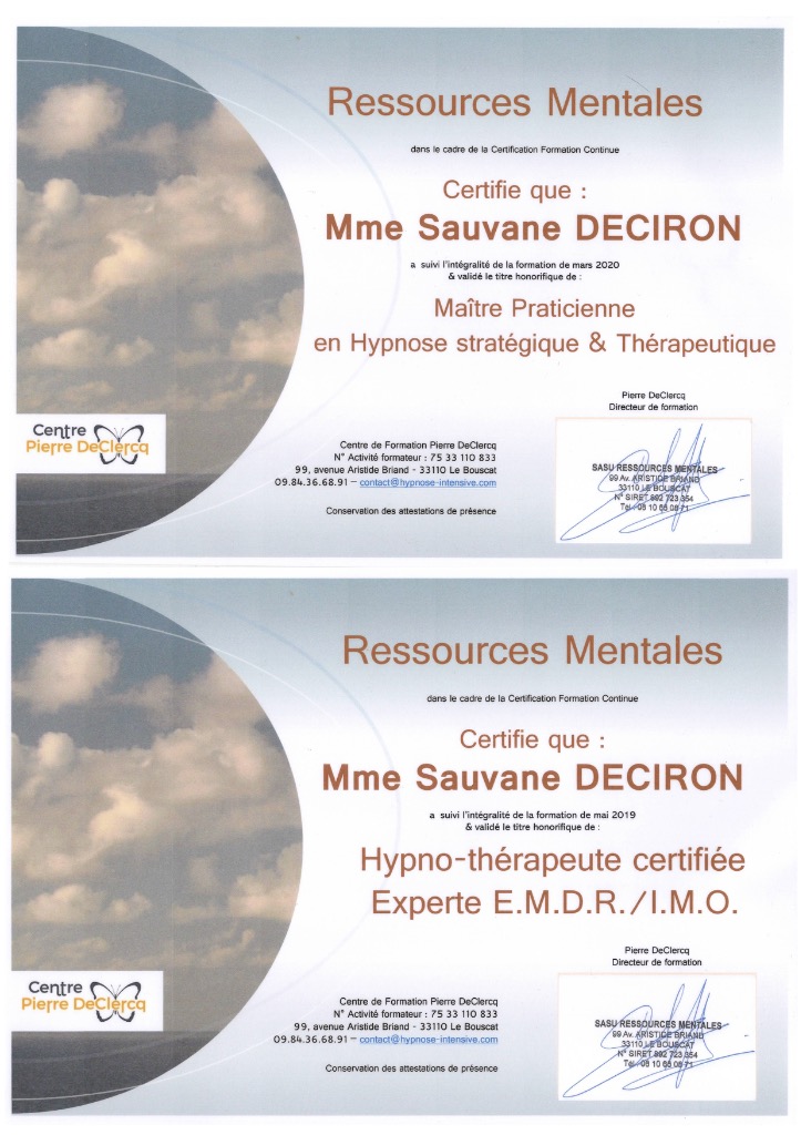 photo diplome Sauvane Deciron