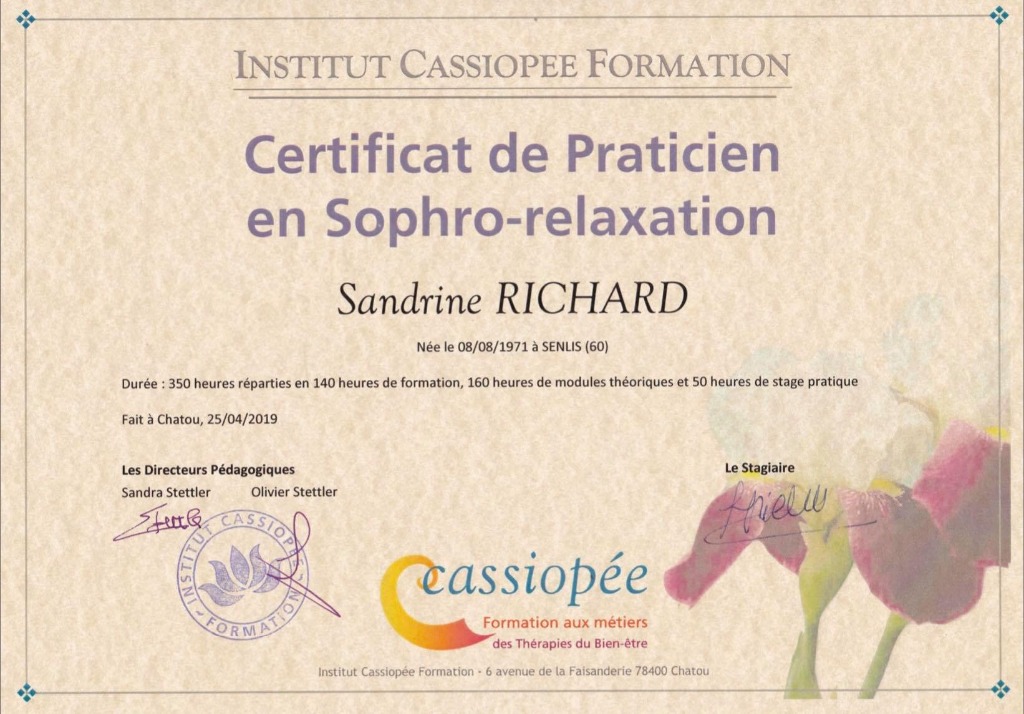 photo diplome Sandrine Richard