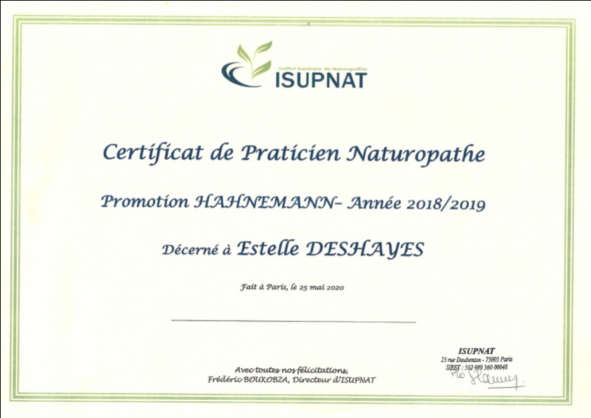 photo diplome Estelle Deshayes 