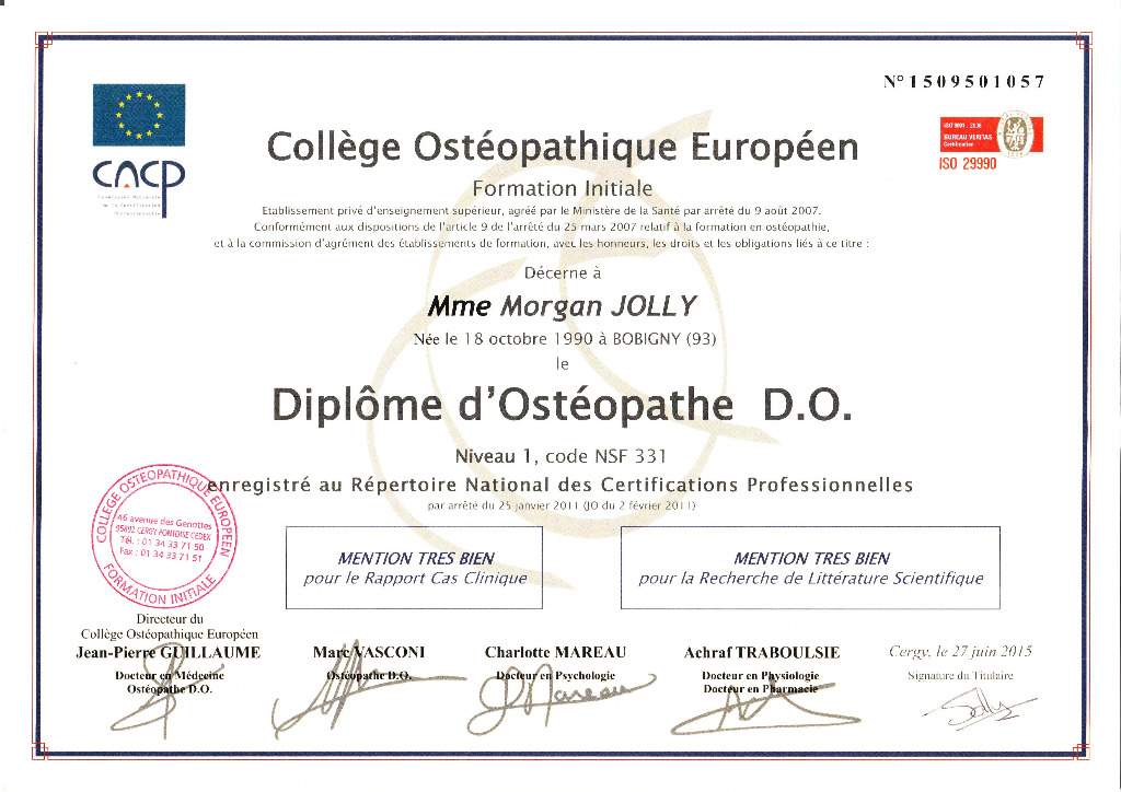 photo diplome Morgane Jolly