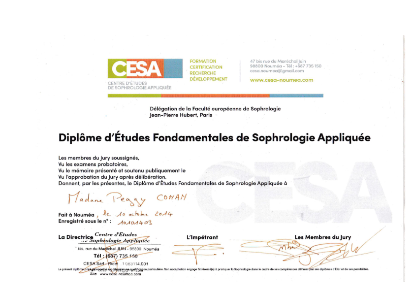 photo diplome Peggy  CONAN