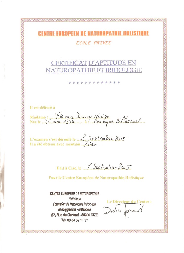 photo diplome Florence Demay Nicaise