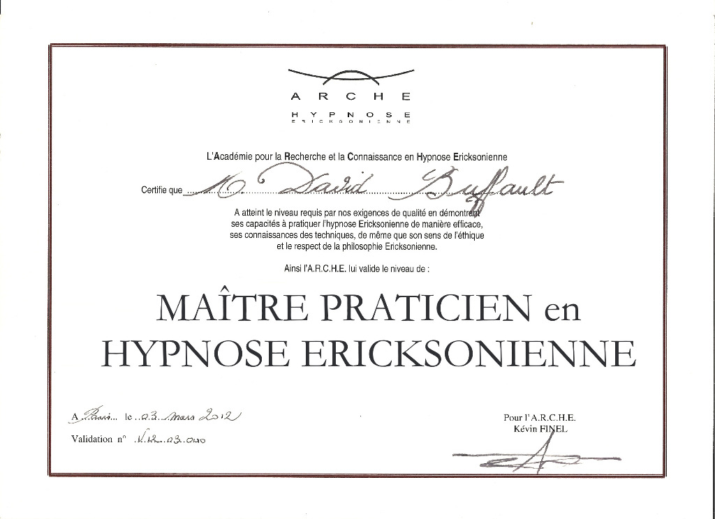 photo diplome David Buffault