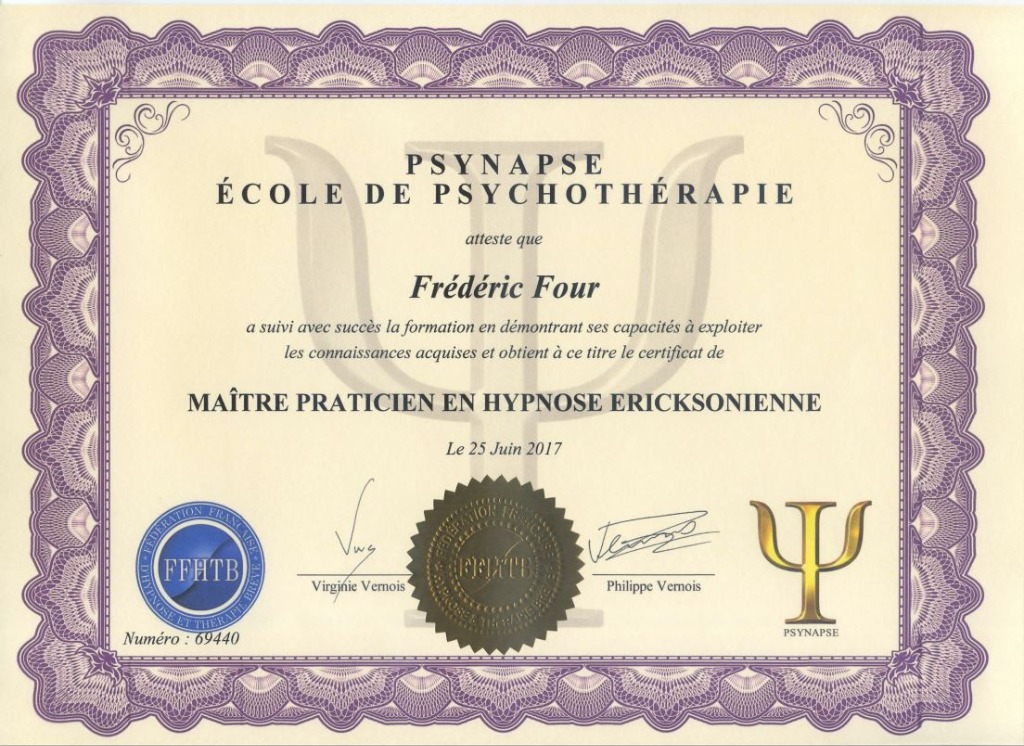photo diplome Frédéric Four