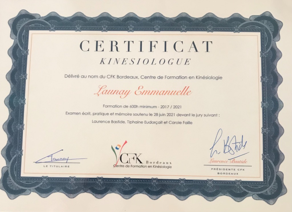 photo diplome Emmanuelle Launay - TIPICITA