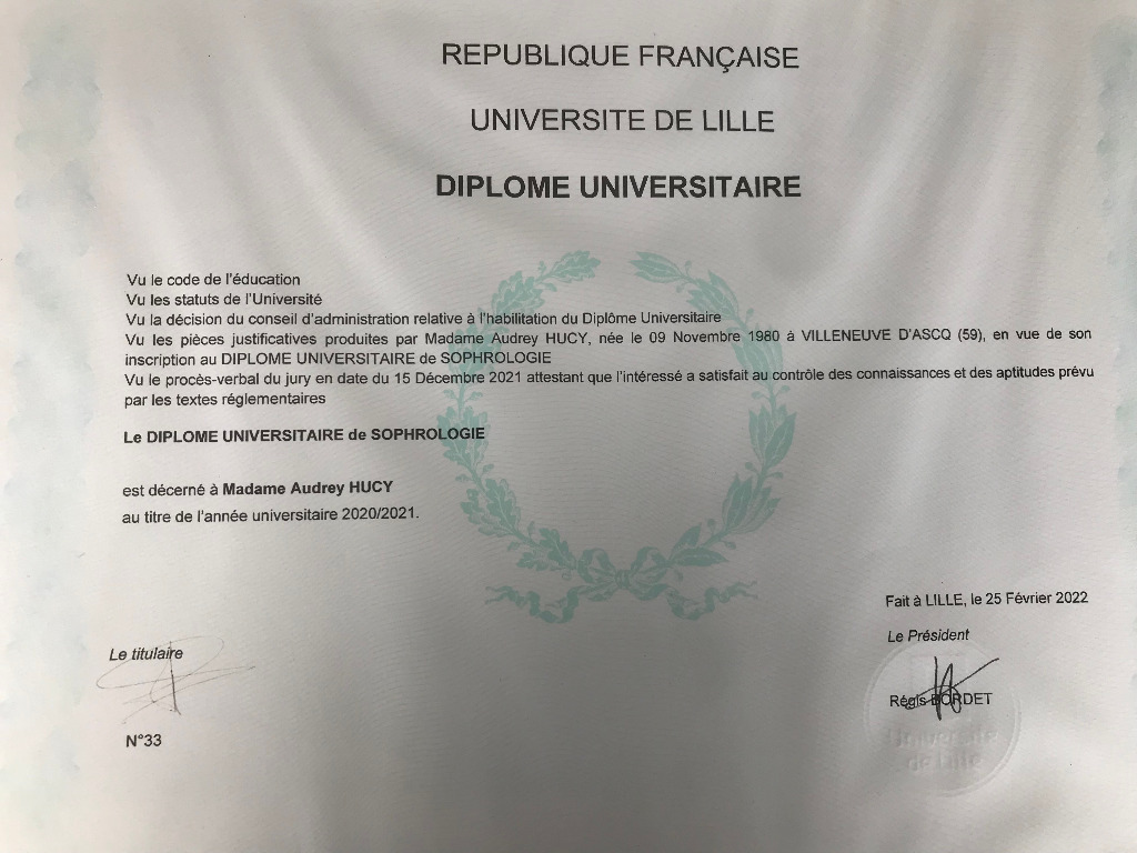 photo diplome Audrey HUCY 