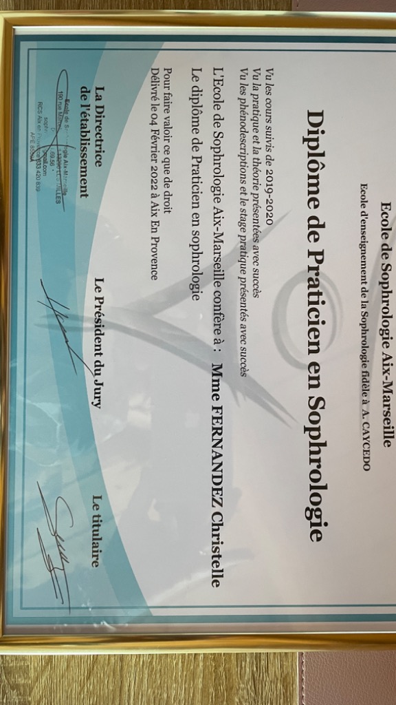 photo diplome Christelle FERNANDEZ