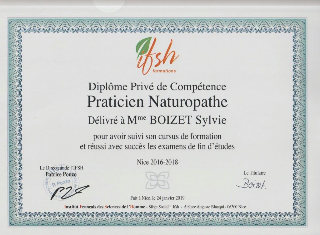 photo diplome Sylvie BOIZET