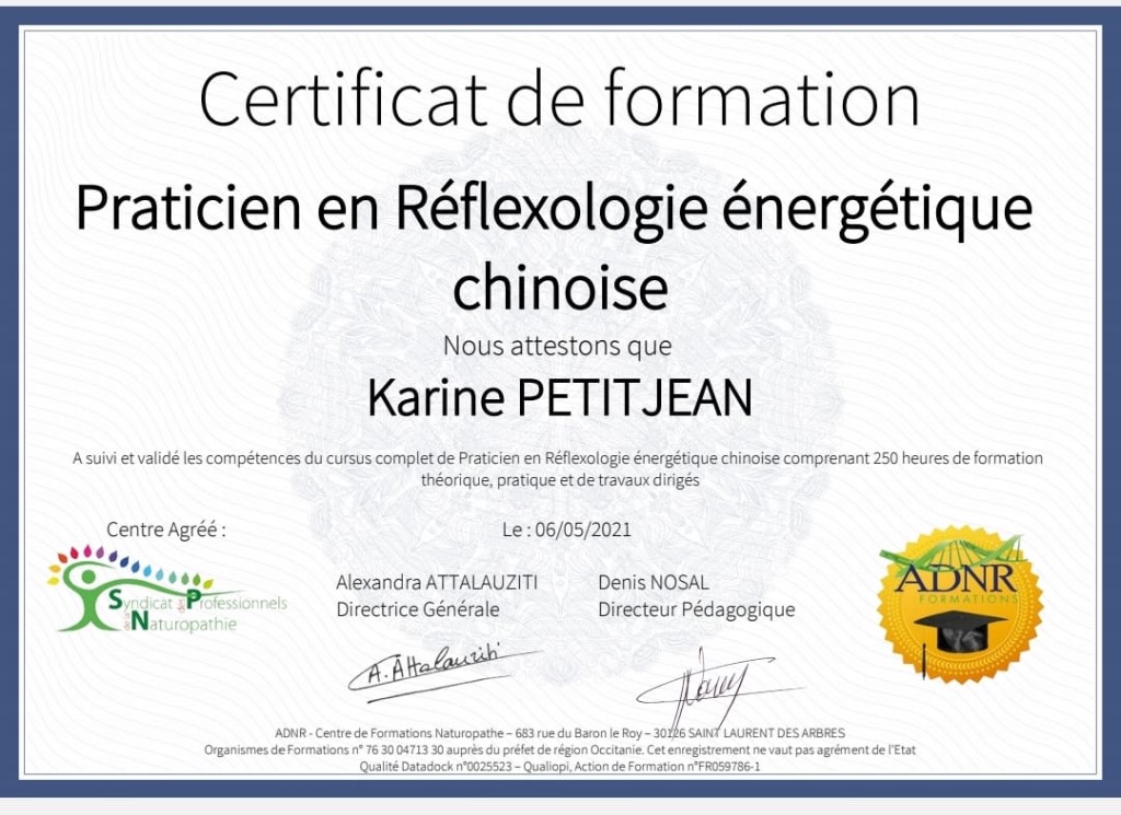 photo diplome Karine TORTOSA PETITJEAN