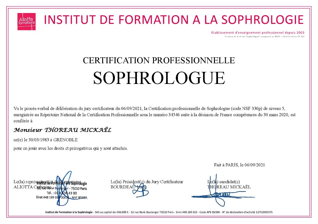 photo diplome Mickaël THOREAU