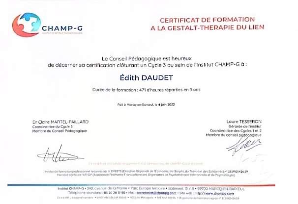 photo diplome Edith Daudet