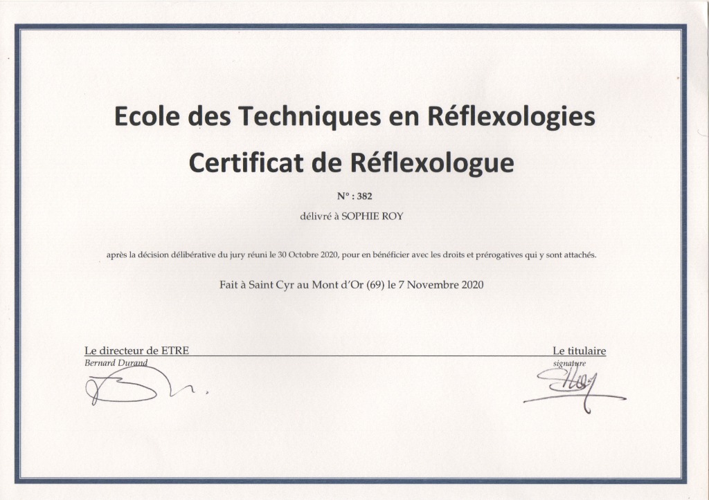 photo diplome Sophie Roy