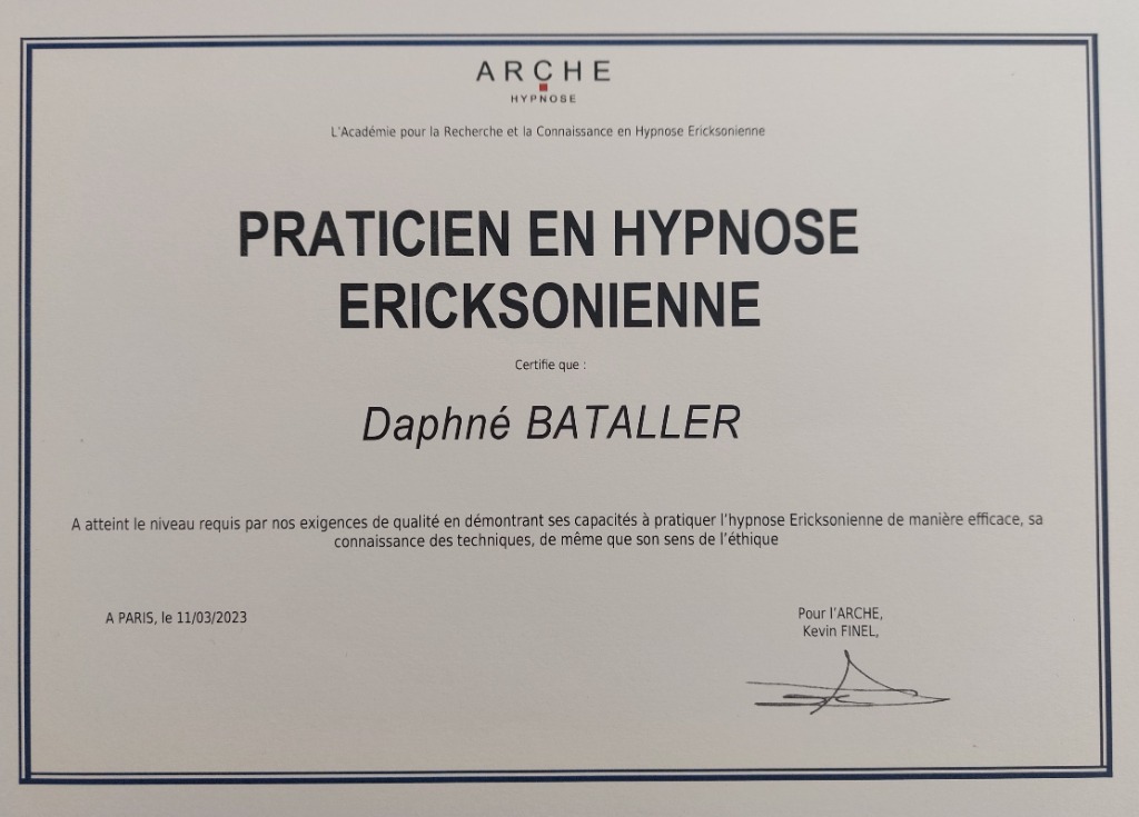 photo diplome Daphné BATALLER
