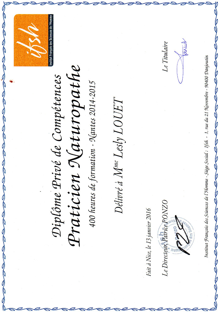 photo diplome LOUET LESLY
