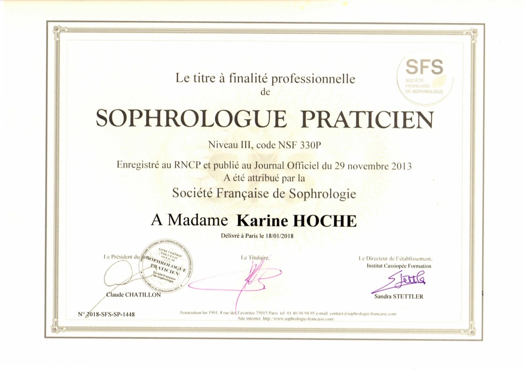photo diplome Karine HOCHE