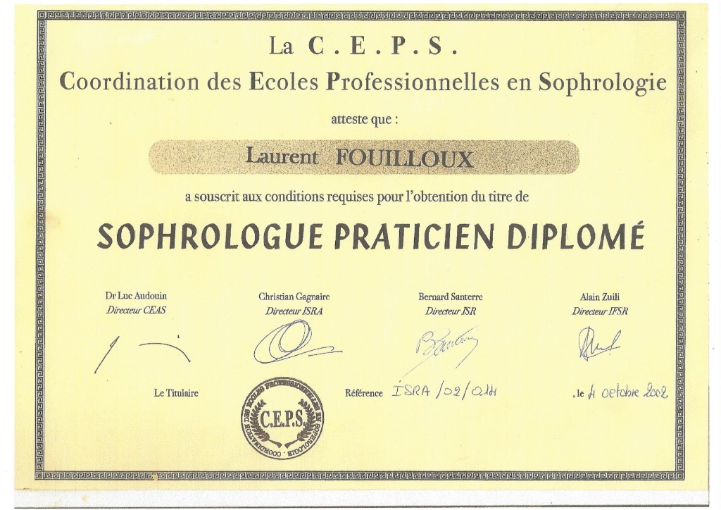photo diplome Fouilloux Laurent