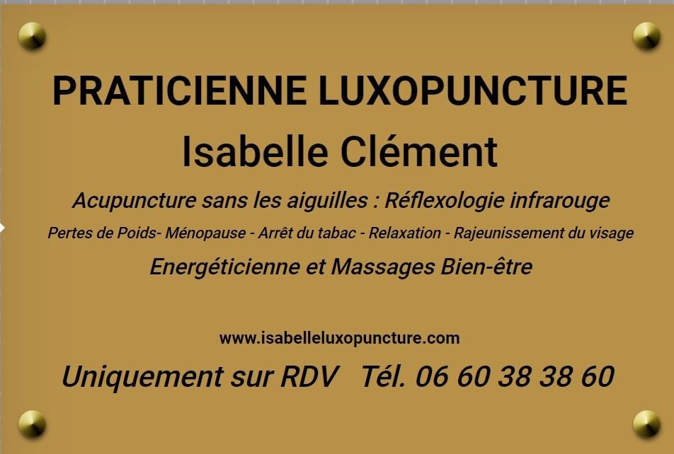 photo diplome Isabelle CLEMENT Luxopuncture 