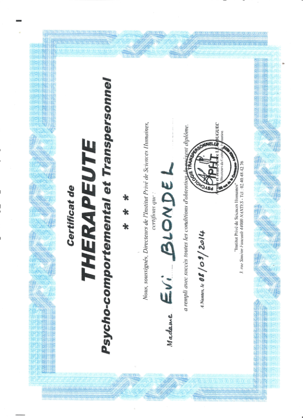 photo diplome Evi blondel