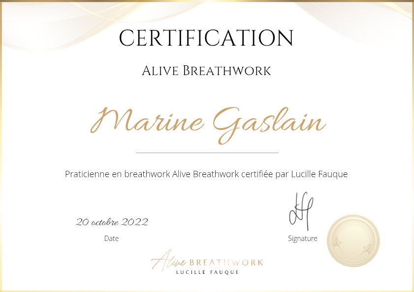 photo diplome Marine Gaslain