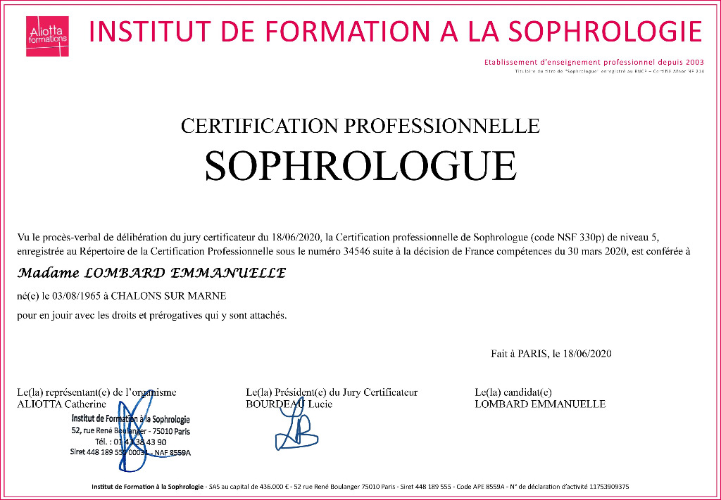 photo diplome Emmanuelle LOMBARD