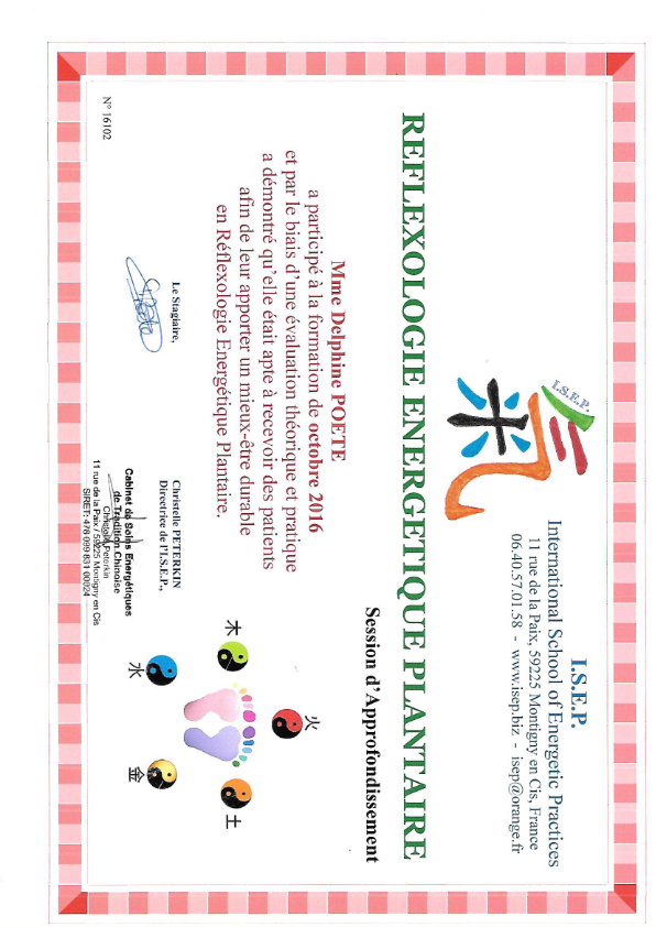 photo diplome Bien-être & Instant Présent