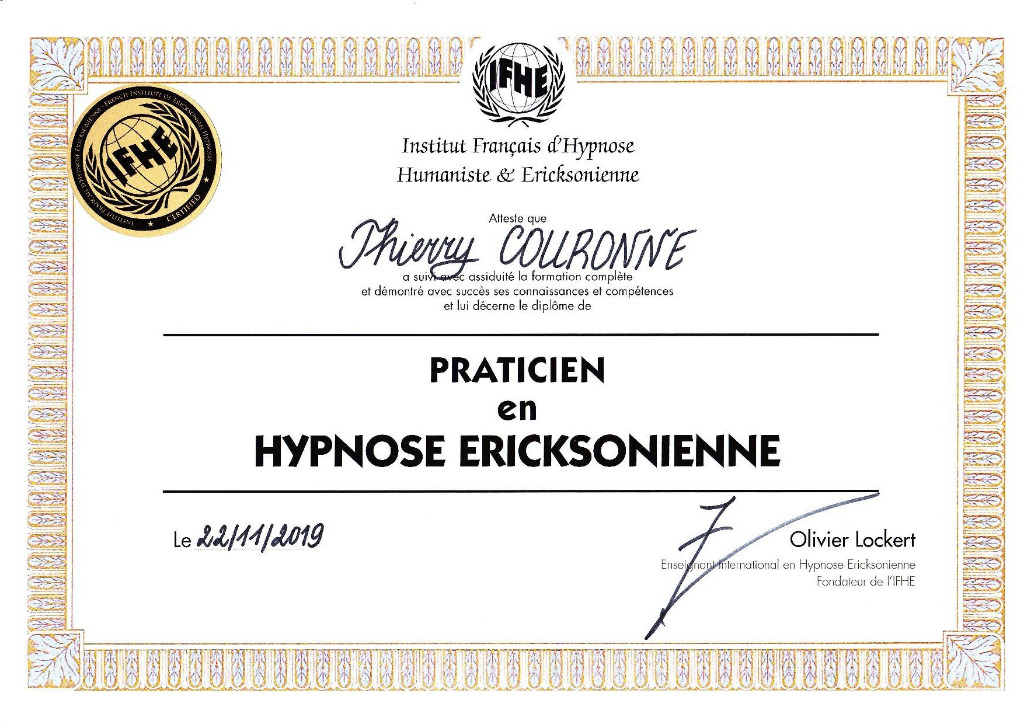 photo diplome Thierry Couronne