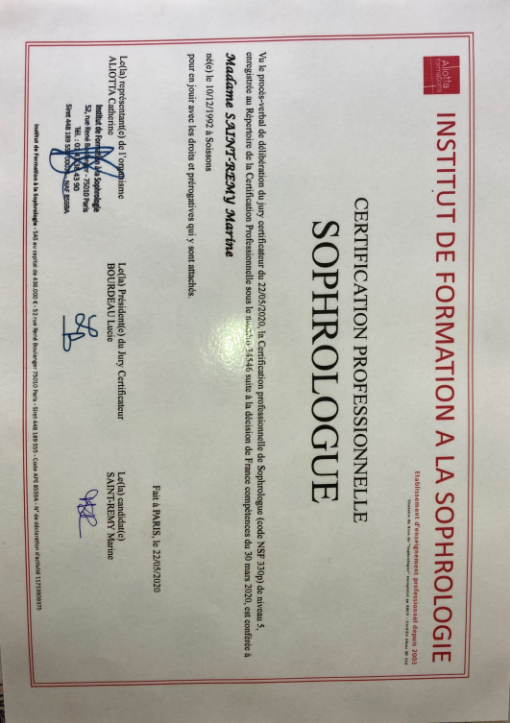 photo diplome Marine Saint-Remy