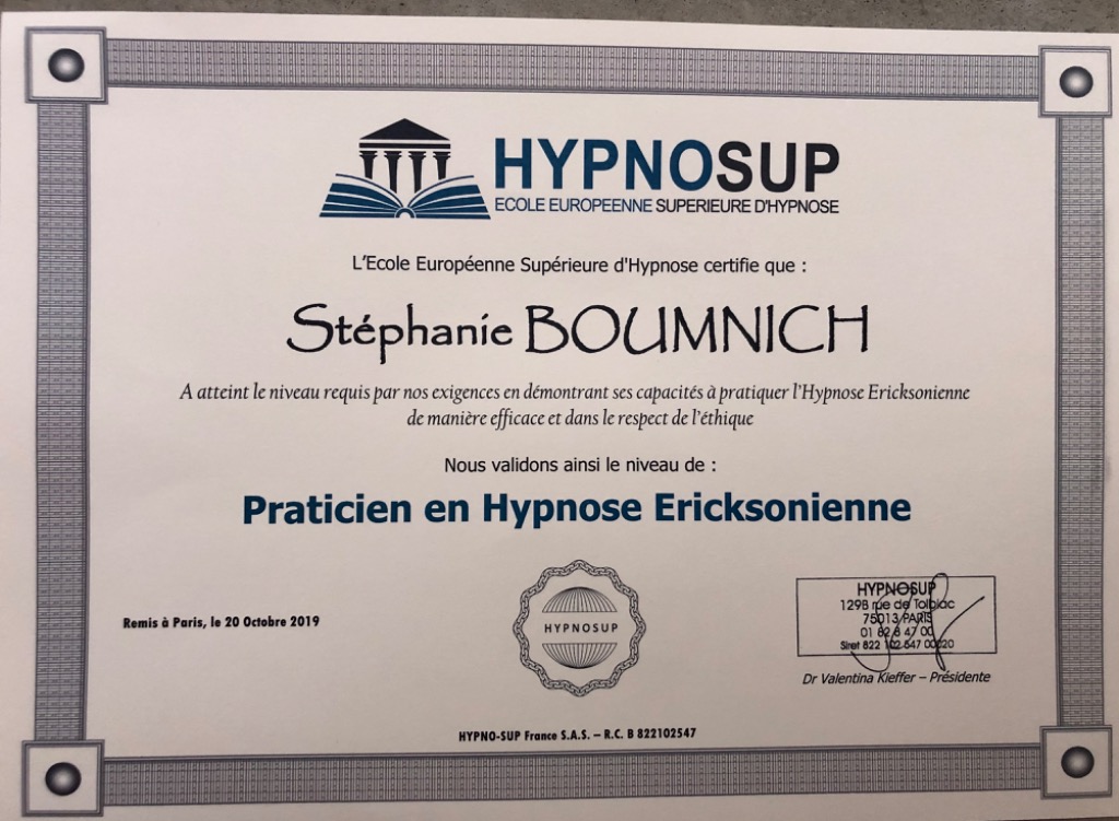 photo diplome Stéphanie Boumnich 
