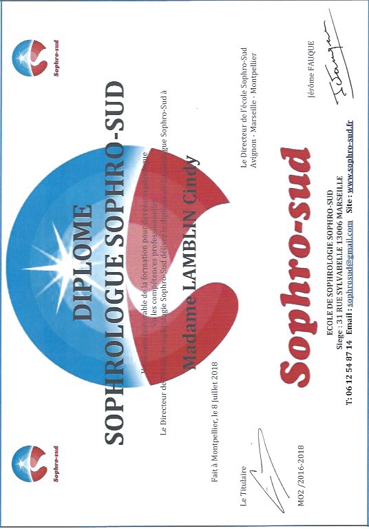 photo diplome Cindy LAMBLIN 