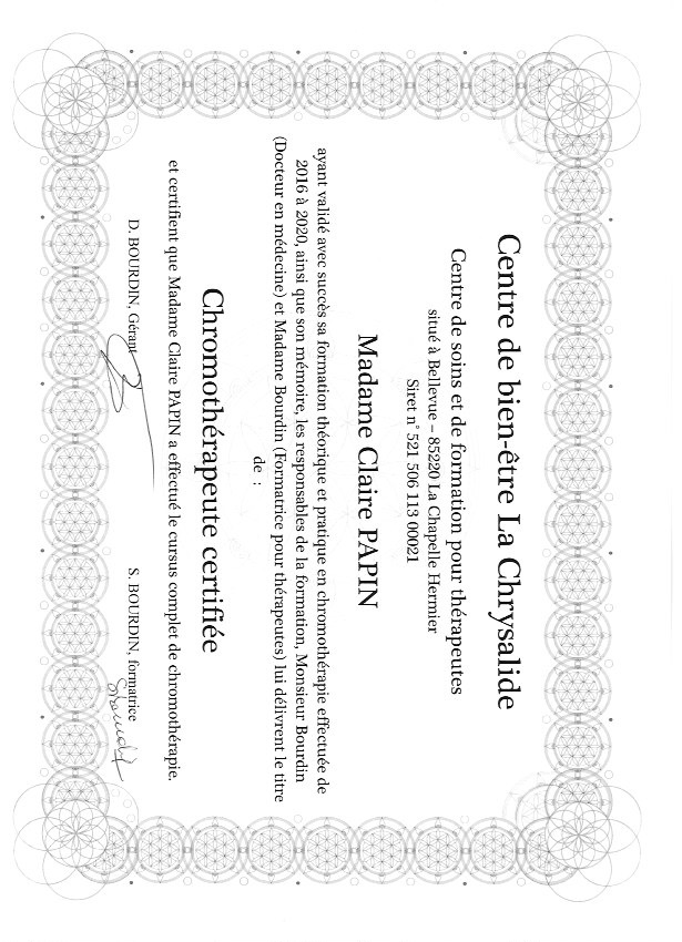 photo diplome Claire Papin