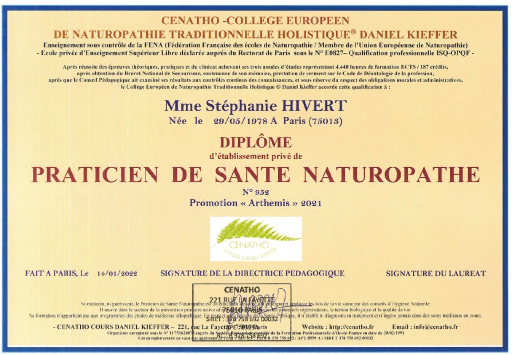 photo diplome Stéphanie HIVERT
