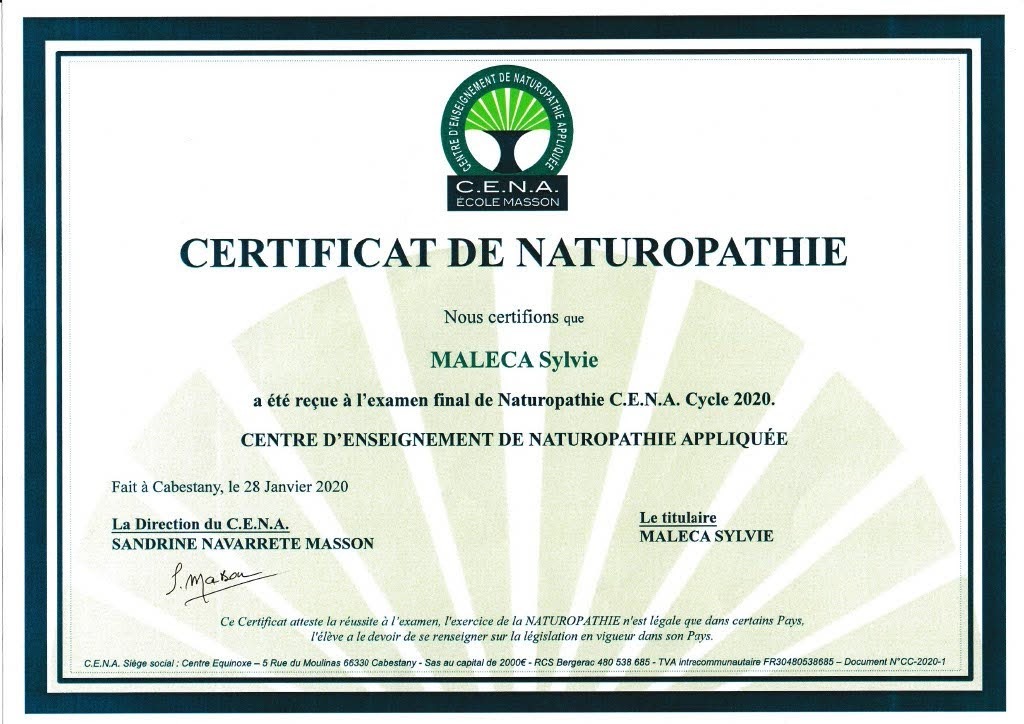 photo diplome Sylvie Maleca