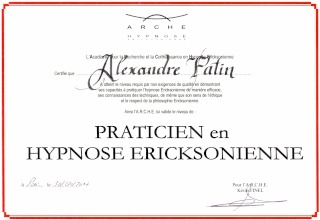 photo diplome Hypnose Vauréal  - 95 - Alexandre Patin