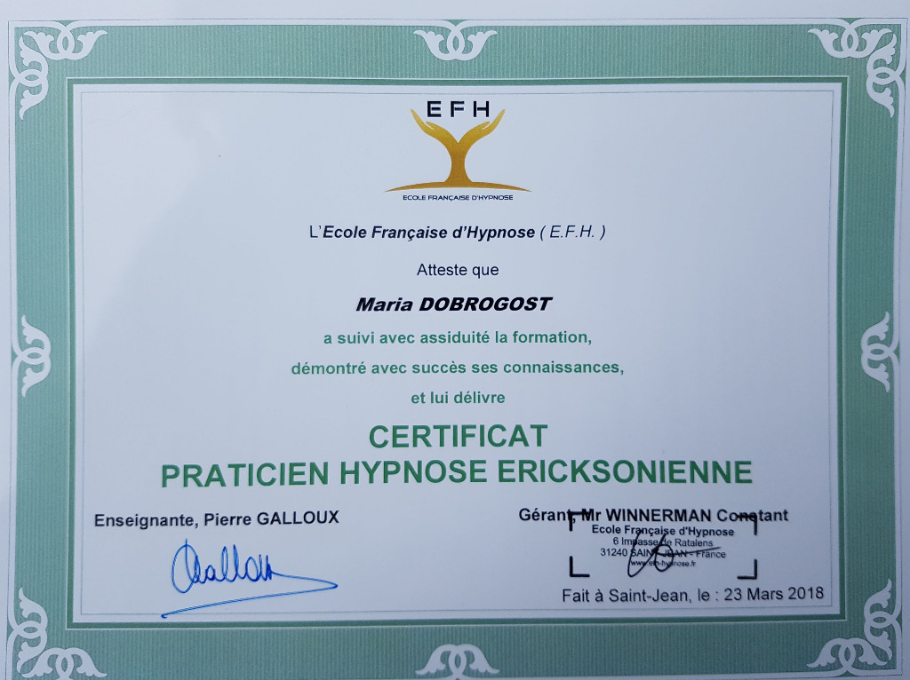 photo diplome Maria Dobrogost