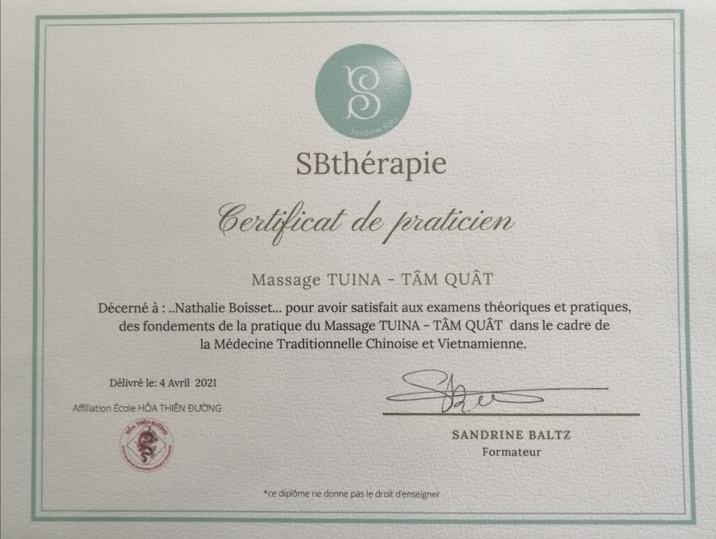 photo diplome Nathalie BOISSET