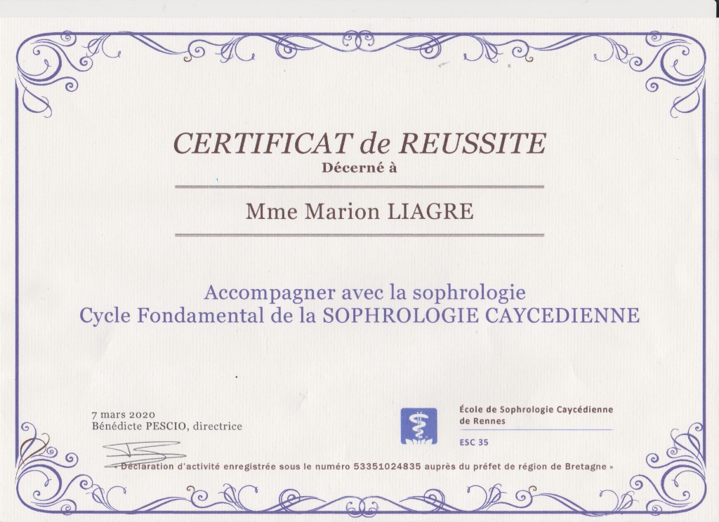 photo diplome Marion Liagre