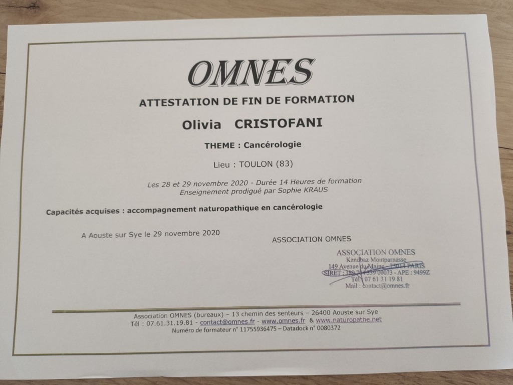 photo activite Olivia Cristofani