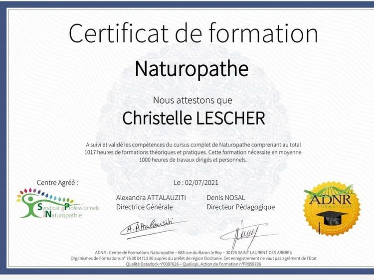 photo diplome Christelle MILTGEN 