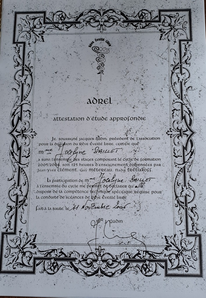 photo diplome Jocelyne Saillet